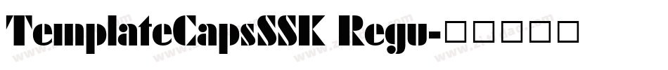 TemplateCapsSSK Regu字体转换